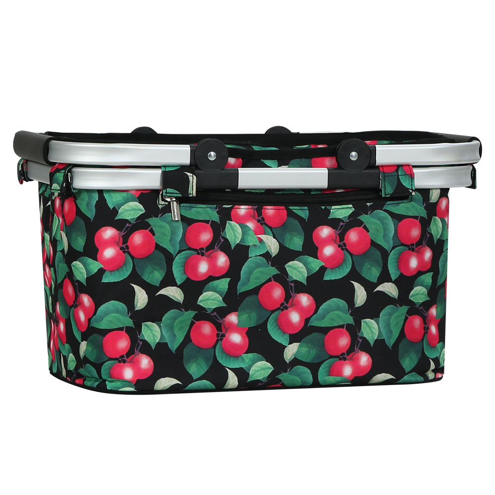 Alfresco Picnic Basket Folding Bag Hamper Food Storage Insulated PICNIC-BAG-CLOTH-BKFR