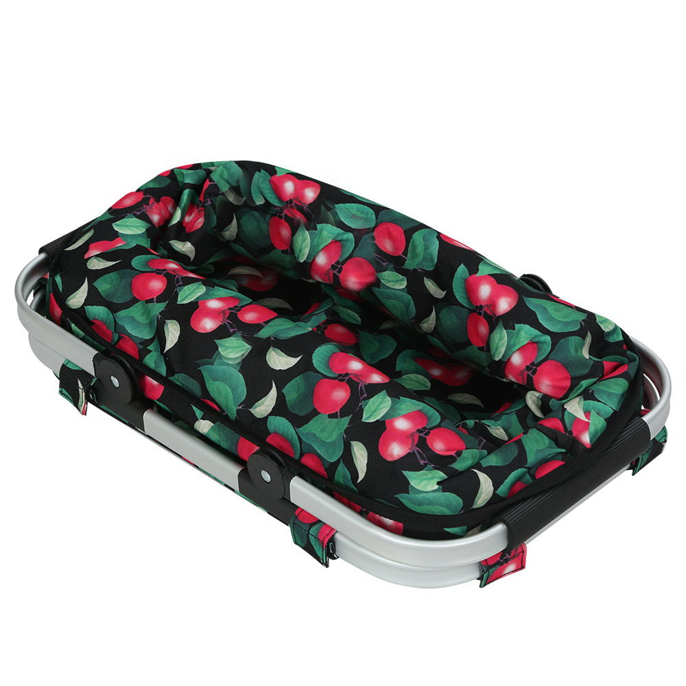 Alfresco Picnic Basket Folding Bag Hamper Food Storage Insulated PICNIC-BAG-CLOTH-BKFR