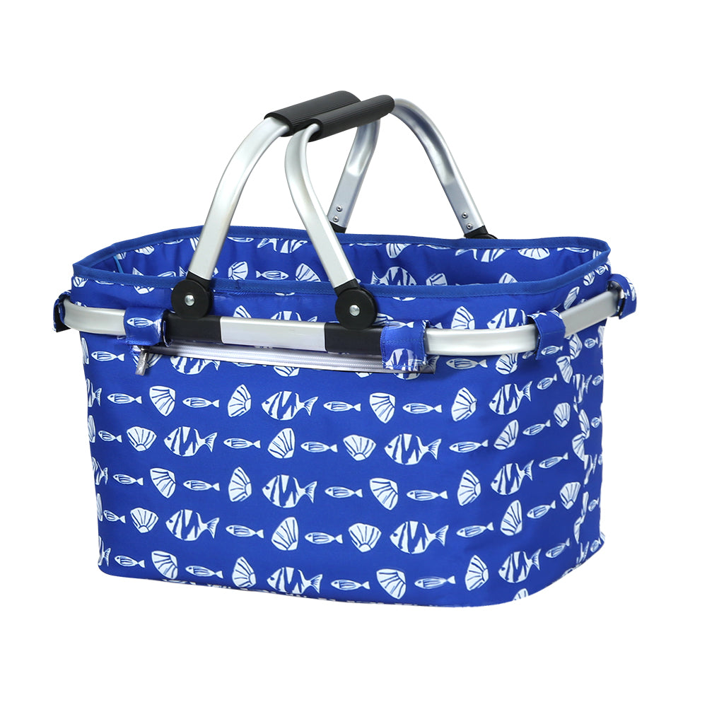 Alfresco Picnic Basket Folding Bag Hamper Food Insulated Storage PICNIC-BAG-CLOTH-BUFS