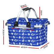 Alfresco Picnic Basket Folding Bag Hamper Food Insulated Storage PICNIC-BAG-CLOTH-BUFS