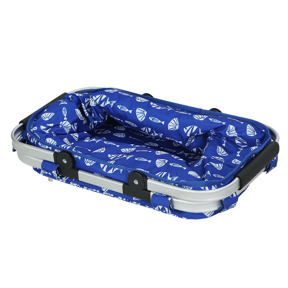 Alfresco Picnic Basket Folding Bag Hamper Food Insulated Storage PICNIC-BAG-CLOTH-BUFS