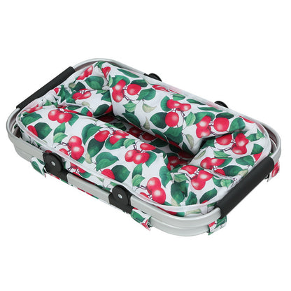 Alfresco Picnic Basket Set Folding Bag Hamper Insulated Food Storage PICNIC-BAG-CLOTH-WHFR