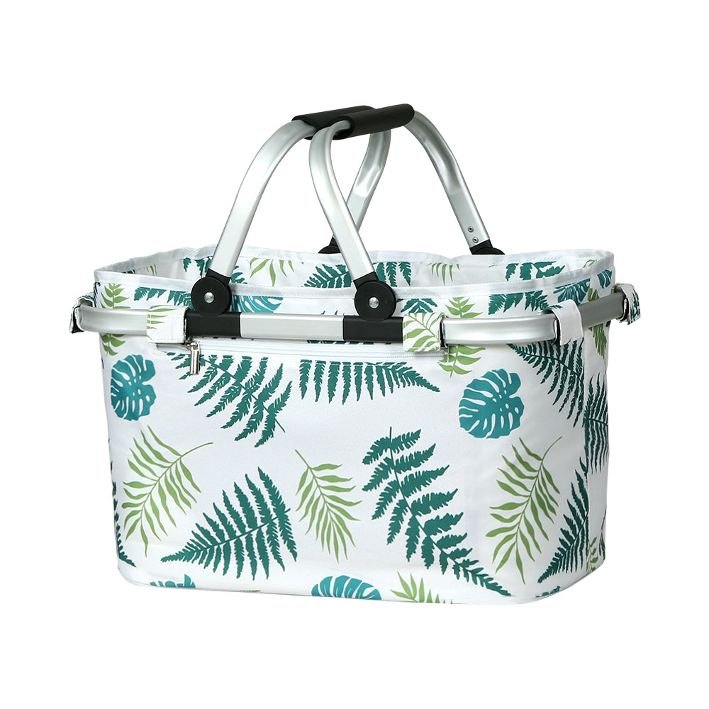 Alfresco Picnic Basket Folding Bag Hamper Insulated Food Storage PICNIC-BAG-CLOTH-WHLE