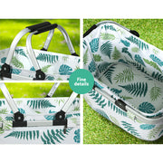 Alfresco Picnic Basket Folding Bag Hamper Insulated Food Storage PICNIC-BAG-CLOTH-WHLE