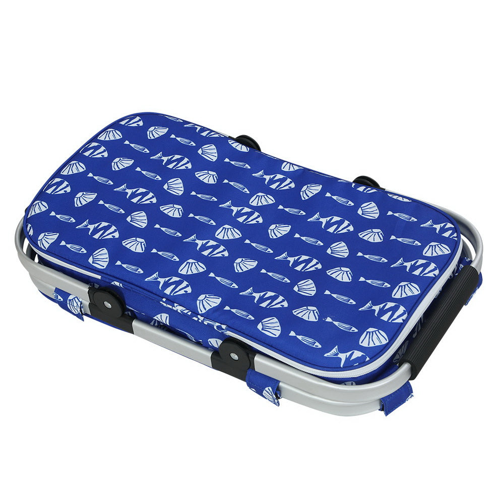 Alfresco Picnic Basket Folding Bag Hamper Food Insulated Cover Storage PICNIC-BAG-COVER-BUFS