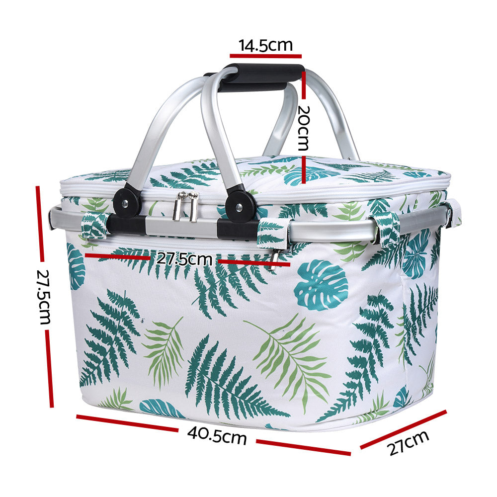 Alfresco Picnic Basket Folding Bag Insulated Hamper Food Cover Storage PICNIC-BAG-COVER-WHLE