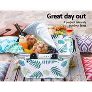 Alfresco Picnic Basket Folding Bag Insulated Hamper Food Cover Storage PICNIC-BAG-COVER-WHLE