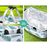Alfresco Picnic Basket Folding Bag Insulated Hamper Food Cover Storage PICNIC-BAG-COVER-WHLE