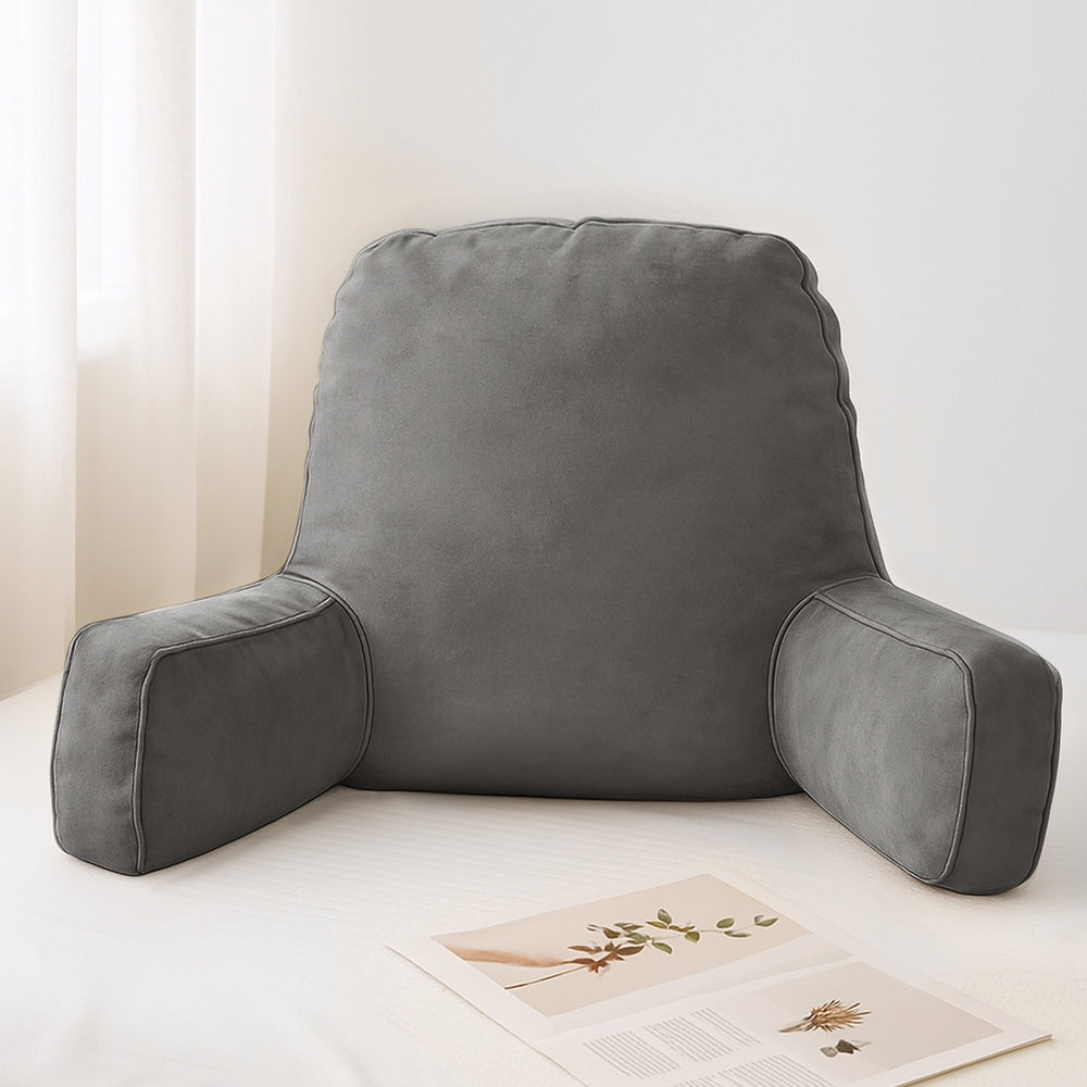 Giselle Reading Pillow Back Rest Lumbar Support Cushion Grey PILLOW-BACK-GY