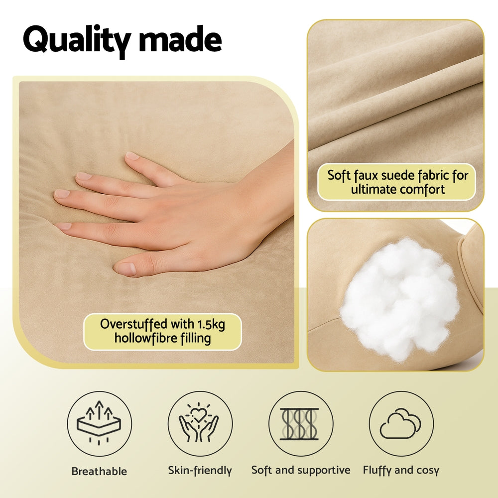 Giselle Reading Pillow Back Rest Lumbar Support Cushion Oatmeal PILLOW-BACK-OAT