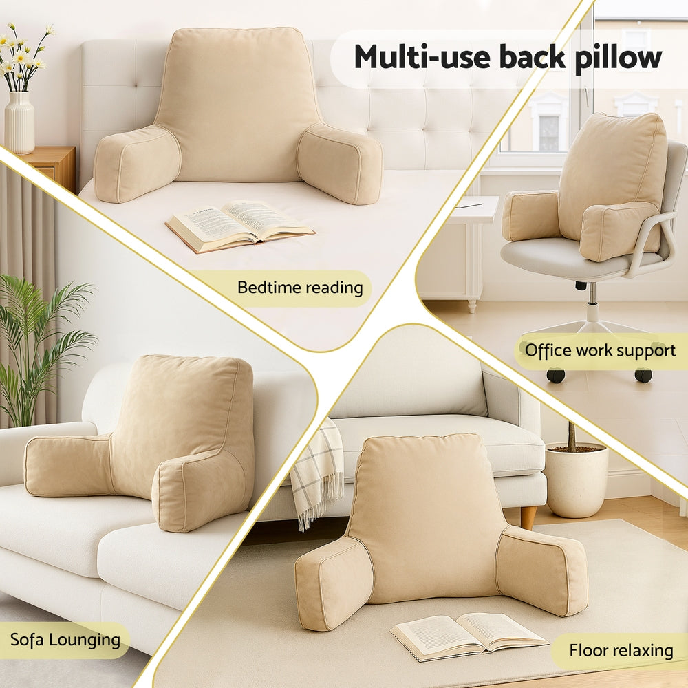 Giselle Reading Pillow Back Rest Lumbar Support Cushion Oatmeal PILLOW-BACK-OAT