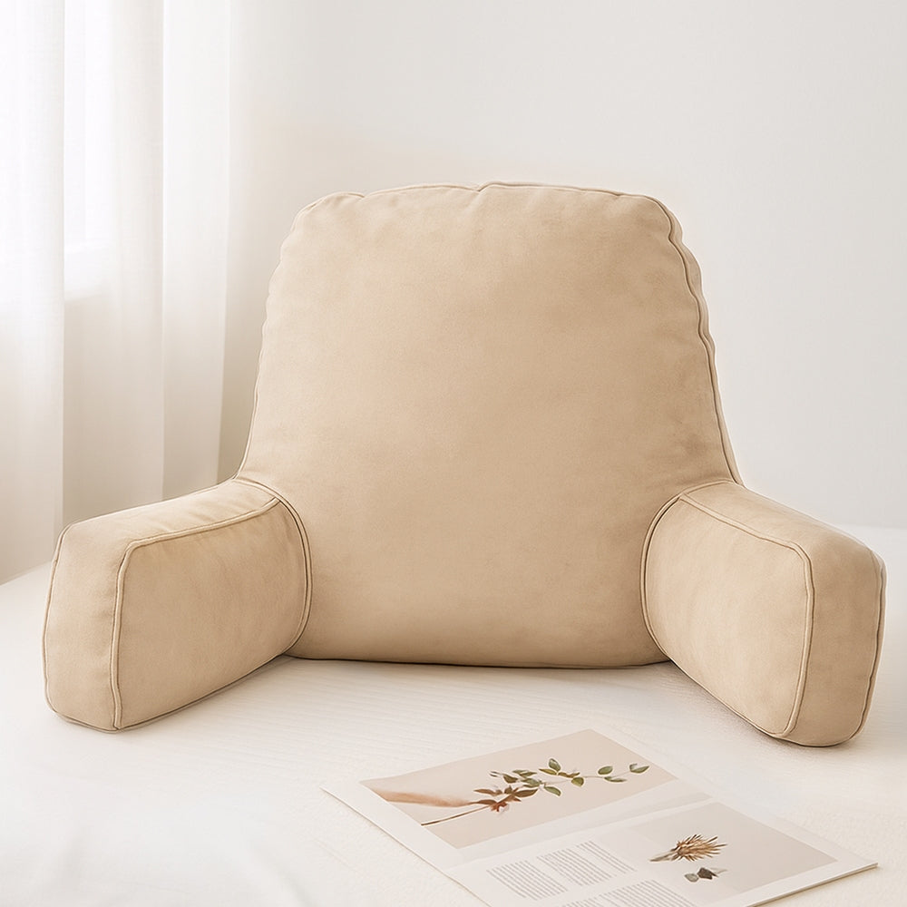 Giselle Reading Pillow Back Rest Lumbar Support Cushion Oatmeal PILLOW-BACK-OAT