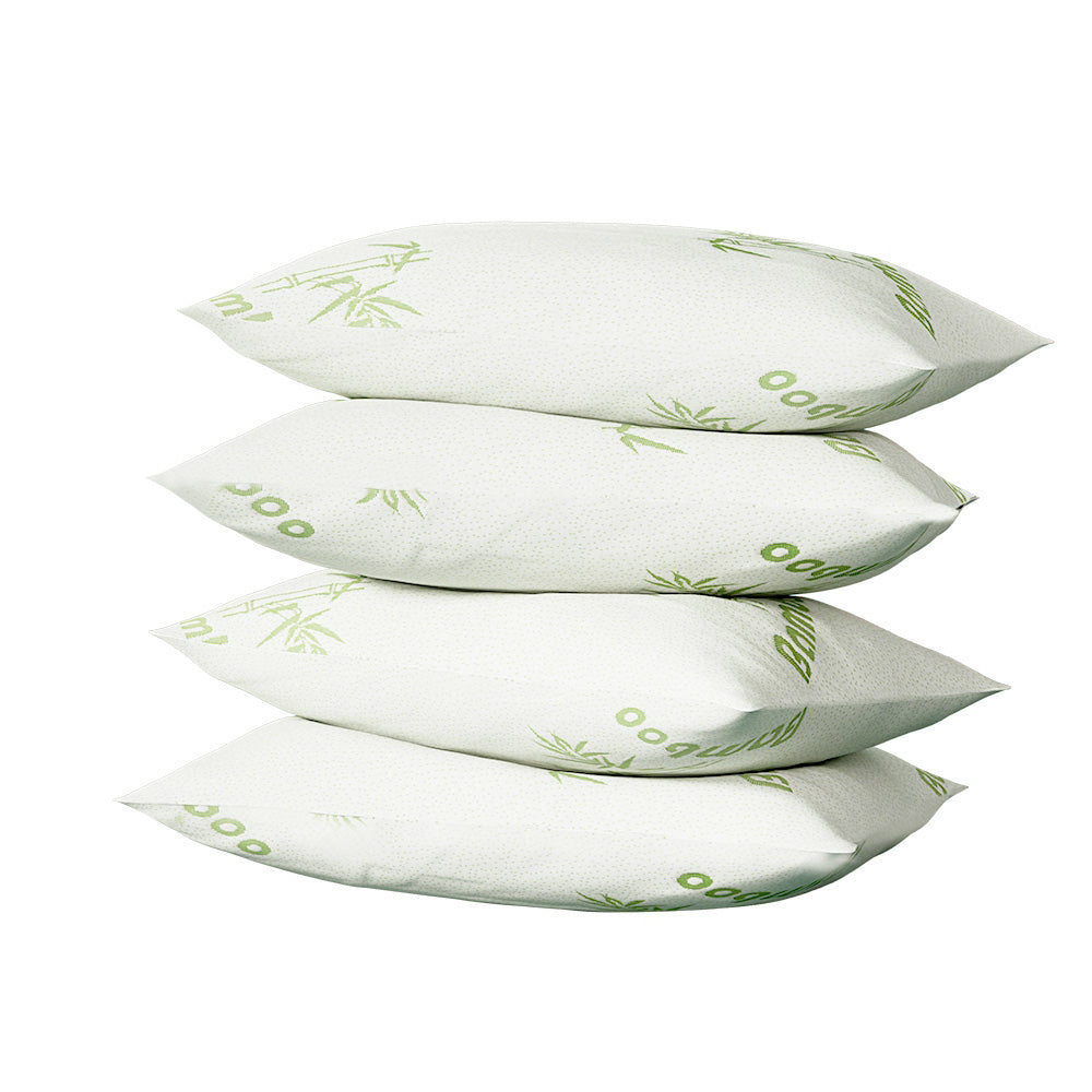 Giselle Bedding 4 Pack Bamboo Pillow Family Hotel PILLOW-BAM-2M2F
