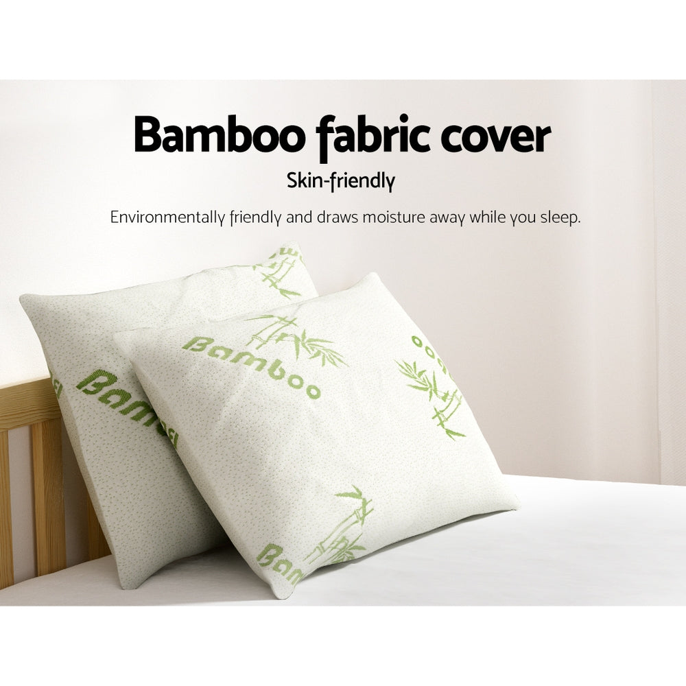 Giselle Bedding 4 Pack Bamboo Pillow Family Hotel PILLOW-BAM-2M2F