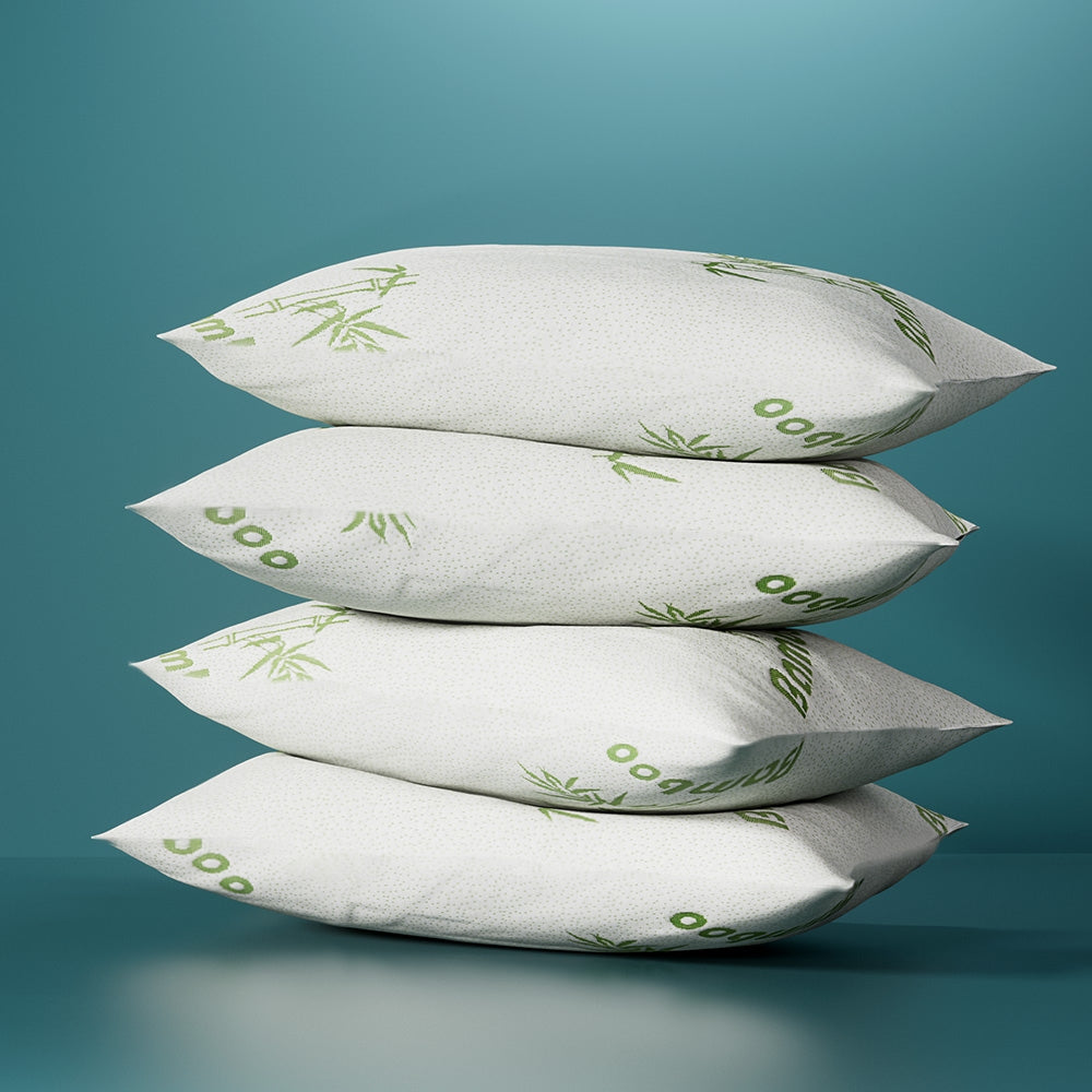 Giselle Bedding 4 Pack Bamboo Pillow Family Hotel PILLOW-BAM-2M2F