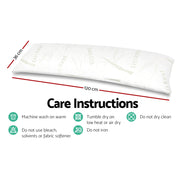 Giselle Bedding Body Support Pillow Bamboo Cover PILLOW-BODY-WH
