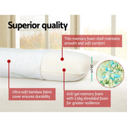 Giselle Bedding Body Support Pillow Bamboo Cover PILLOW-BODY-WH