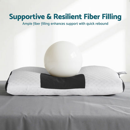 Giselle Bedding Contour Pillow Ergonomic Neck Pillow 48X73CM PILLOW-CON-MICRO-WH