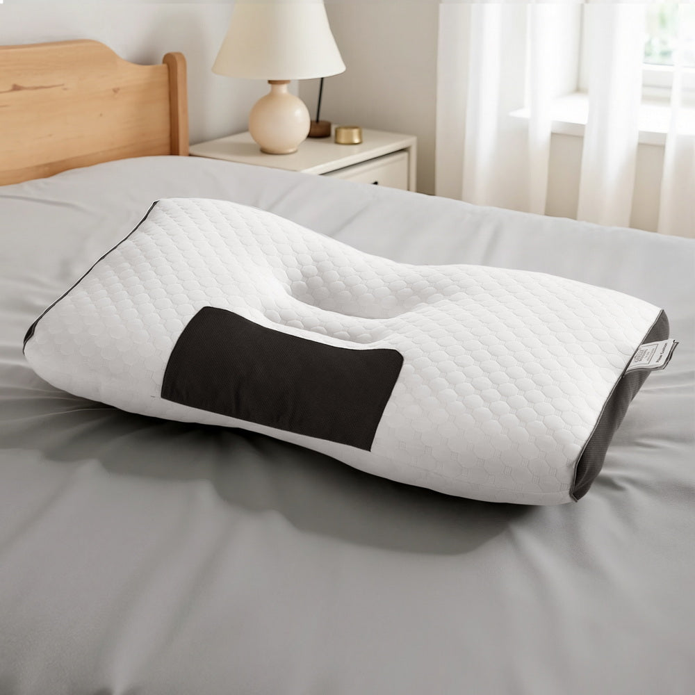 Giselle Bedding Contour Pillow Ergonomic Neck Pillow 48X73CM PILLOW-CON-MICRO-WH