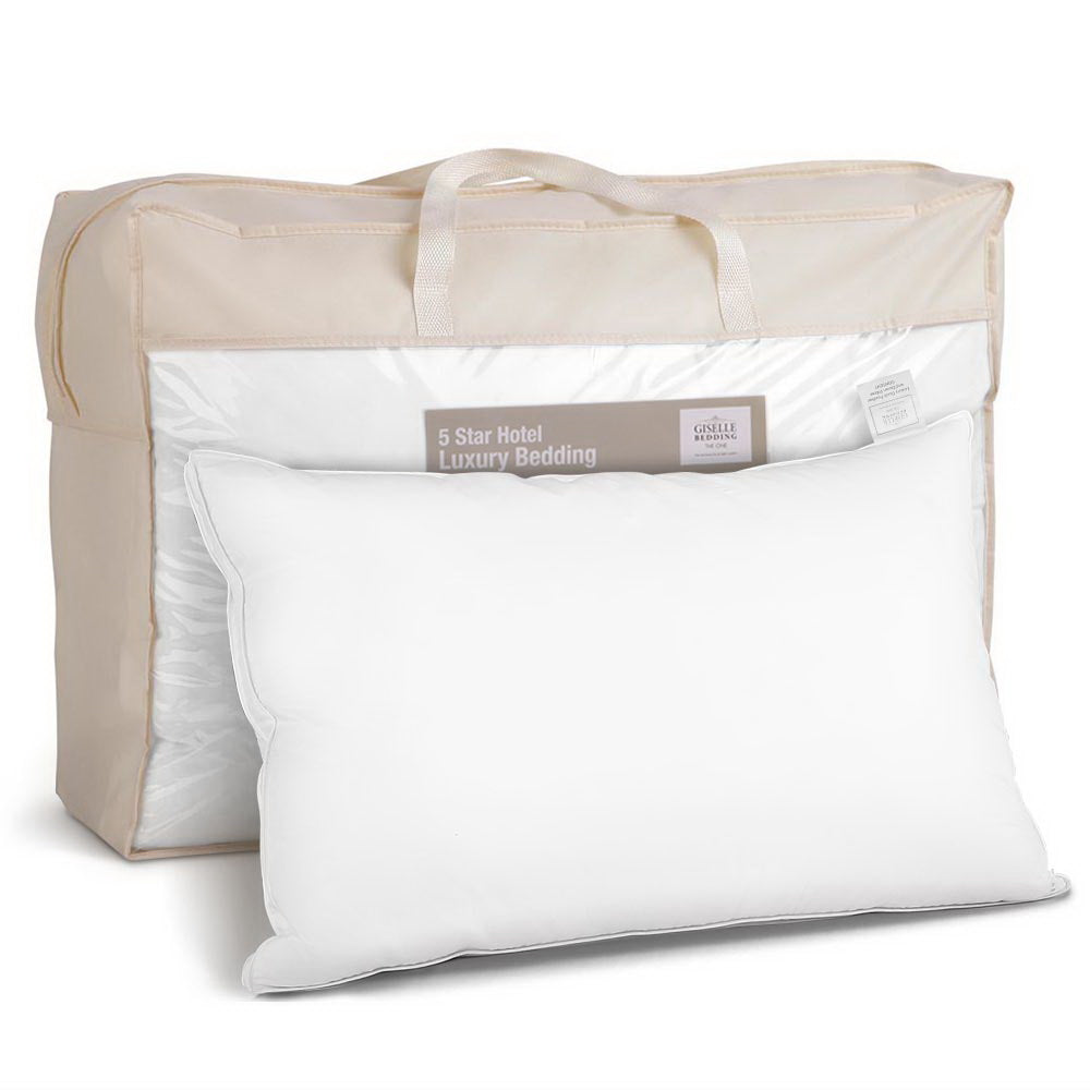 Giselle Bedding Duck Feather Down Pillow Luxury Twin Pack PILLOW-DFD-WALLX2