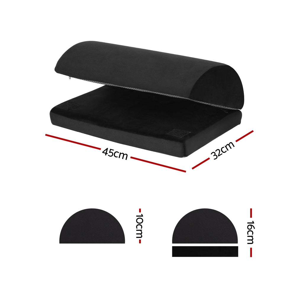 Giselle Memory Foam Footrest Cushion Adjustable Pillow PILLOW-FOOT-AD-BK