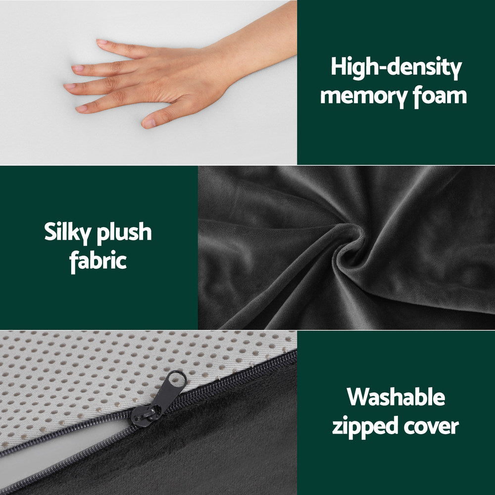 Giselle Memory Foam Footrest Cushion Pillow PILLOW-FOOT-PD-BK
