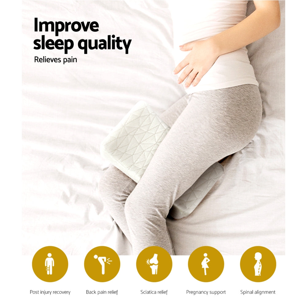 Giselle Bedding Memory Foam Leg Knee Pillow PILLOW-KNEE-WH