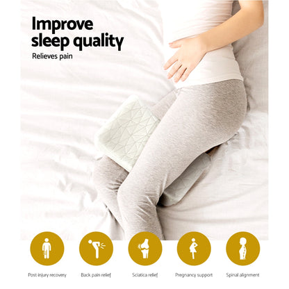 Giselle Bedding Memory Foam Leg Knee Pillow PILLOW-KNEE-WH