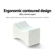 Giselle Bedding Memory Foam Leg Knee Pillow PILLOW-KNEE-WH