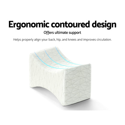 Giselle Bedding Memory Foam Leg Knee Pillow PILLOW-KNEE-WH