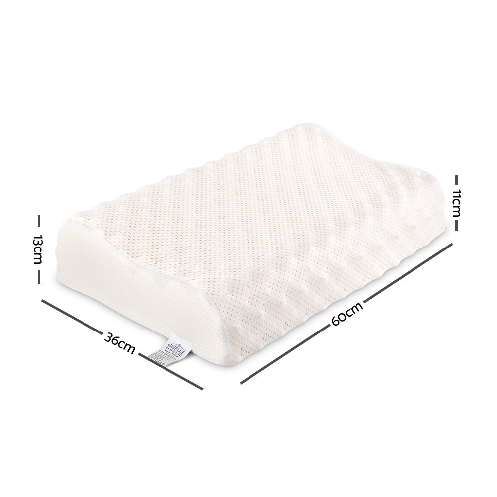 Giselle Bedding Natural Latex Pillow Twin Pack PILLOW-LT-EC-X2