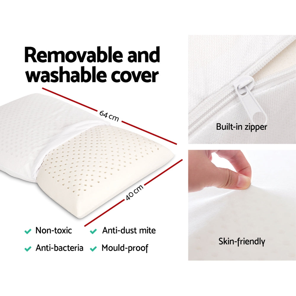 Giselle Bedding Natural Latex Pillow Classic Twin Pack PILLOW-LT-SHED-X2