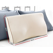 Giselle Memory Foam Pillow Neck Cervical Butterfly Ergonomic Support White PILLOW-MEFO-BTFL-BG