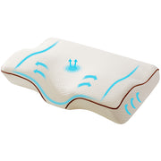 Giselle Memory Foam Pillow Neck Cervical Butterfly Ergonomic Support White PILLOW-MEFO-BTFL-BG