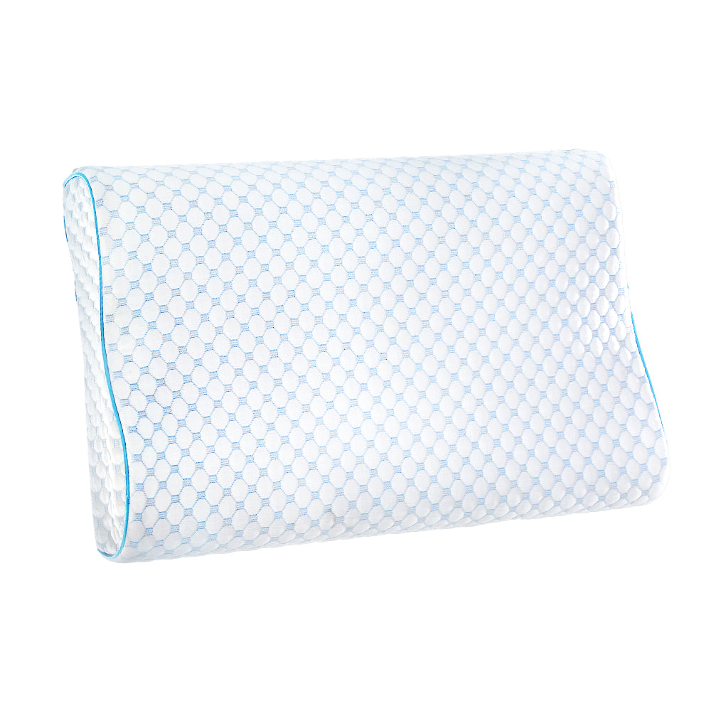 Giselle Bedding Memory Foam Contour Pillow Cool Gel PILLOW-MEFO-COOL-WH