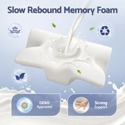 Giselle Bedding Memory Foam Pillow Ergonomic Contour PILLOW-MEFO-ERG-WH