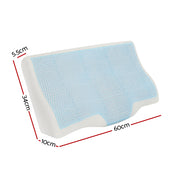 Giselle Cervical Pillow Memory Foam Contour Pillow Neck Support Cool Gel PILLOW-MEFO-GEL-BTFL