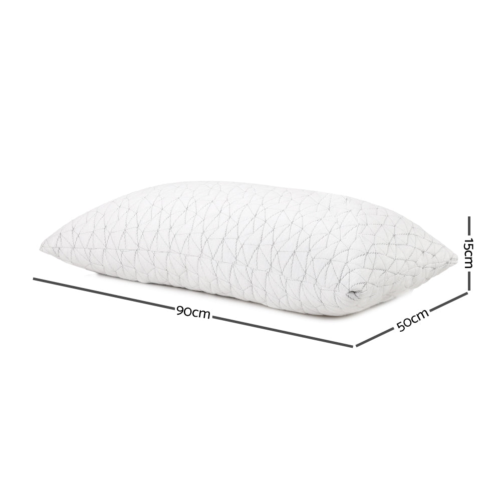 Giselle Bedding Memory Foam Pillow King Size Twin Pack PILLOW-MEFO-RAYON-K