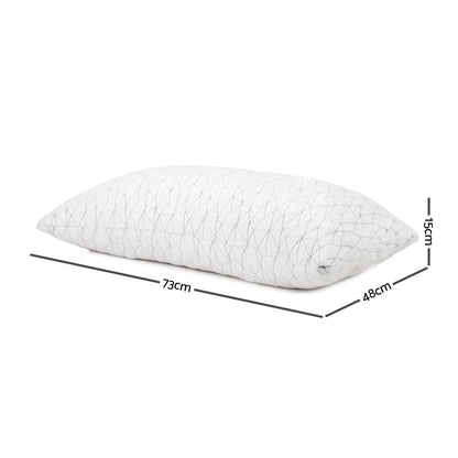 Giselle Bedding Memory Foam Pillow Single Size Twin Pack PILLOW-MEFO-RAYON-S