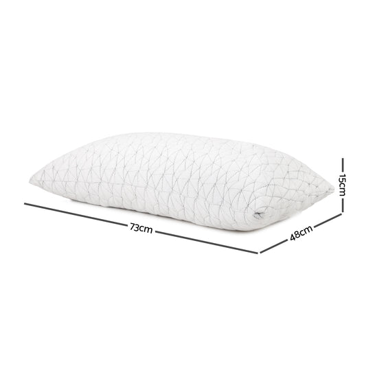 Giselle Bedding Memory Foam Pillow Single Size Twin Pack PILLOW-MEFO-RAYON-S