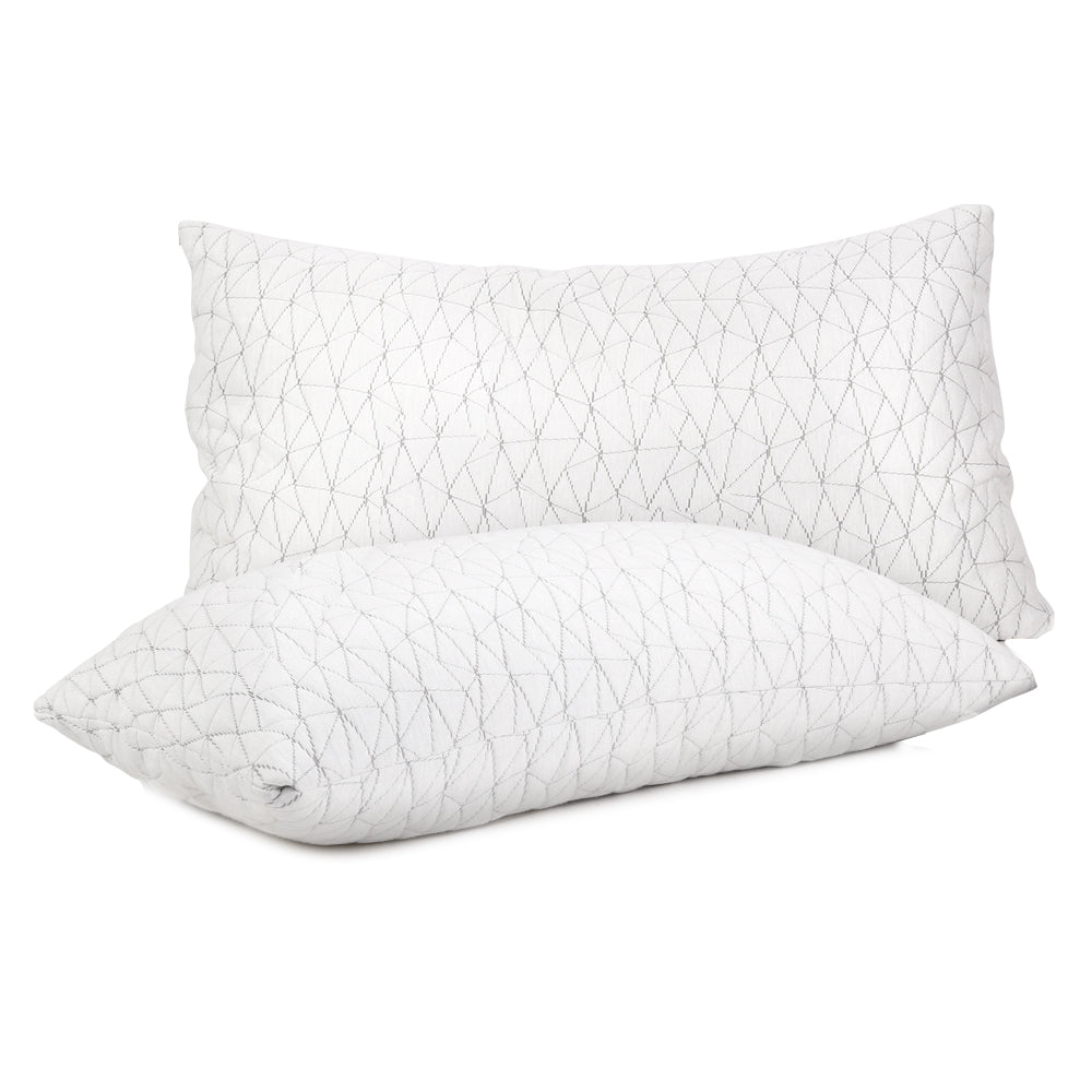 Giselle Bedding Memory Foam Pillow Single Size Twin Pack PILLOW-MEFO-RAYON-S