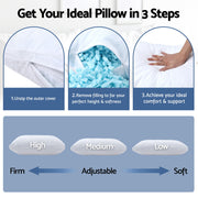 Giselle Bedding Shredded Memory Foam Pillow Adjustable Loft PILLOW-MEFO-SHEDX2