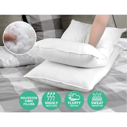 Giselle Bedding 4 Pack Bed Pillow Family Hotel 48X73CM PILLOW-MICRO-2M2F