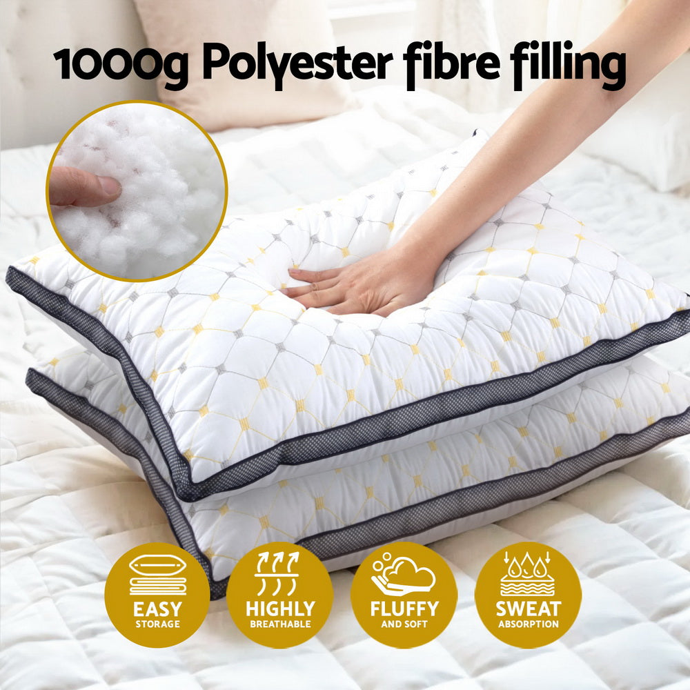Giselle 2pcs Pillows Microfibre PILLOW-MICRO-4873X2