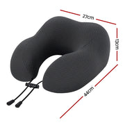 Giselle Bedding Travel Neck Pillow U-Shape Support Memory Foam Plane Car Cushion PILLOW-NECK-BK