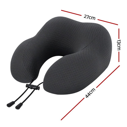 Giselle Bedding Travel Neck Pillow U-Shape Support Memory Foam Plane Car Cushion PILLOW-NECK-BK