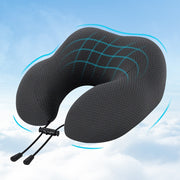Giselle Bedding Travel Neck Pillow U-Shape Support Memory Foam Plane Car Cushion PILLOW-NECK-BK