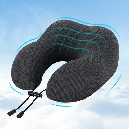 Giselle Bedding Travel Neck Pillow U-Shape Support Memory Foam Plane Car Cushion PILLOW-NECK-BK