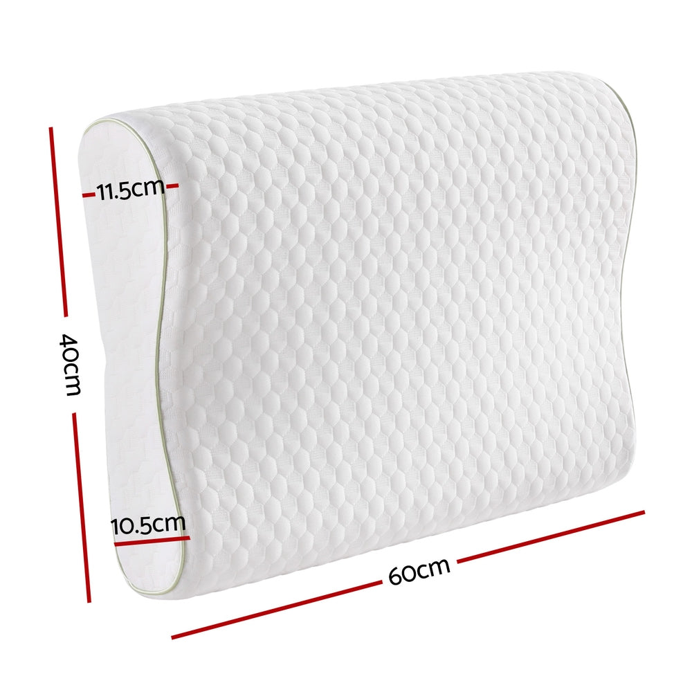 Giselle Memory Foam Pillow Contour Neck PILLOW-PC06-WH