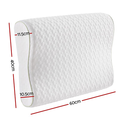 Giselle Memory Foam Pillow Contour Neck PILLOW-PC06-WH